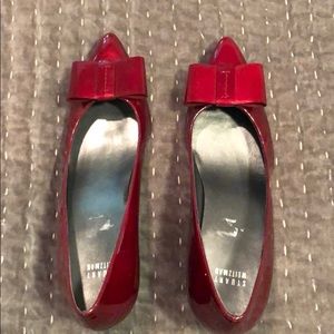 Stuart Weizmann 10M dark red/maroon patent heels